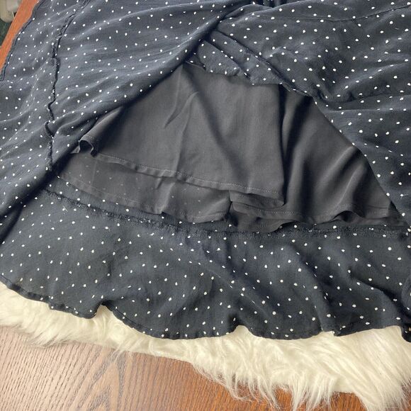 Lucky Brand Black & White Polka Dot Surplice A-Line Dress Size Small Retro EUC - Picture 6 of 9